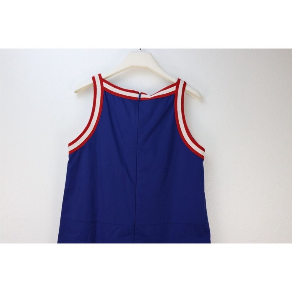 NWT GUCCI DRESS IN BLUE pleated stripe-trim - Picture 10 of 13